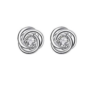 🌟💫Silvertone earrings w/ SWAROVSKI 🌟💫